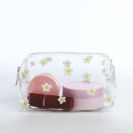 Lightning cosmetic bag, transparent/white color-3