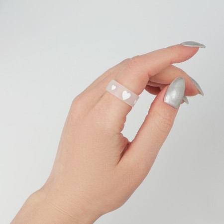 Silicone ring "reflective" love, set of 10 pcs., Color mix-2