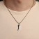 Pendant men's “fang” thin, silver color, 50 cm