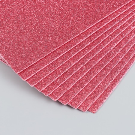 Glitter felt 20x30 cm 2 mm, red-pink-1