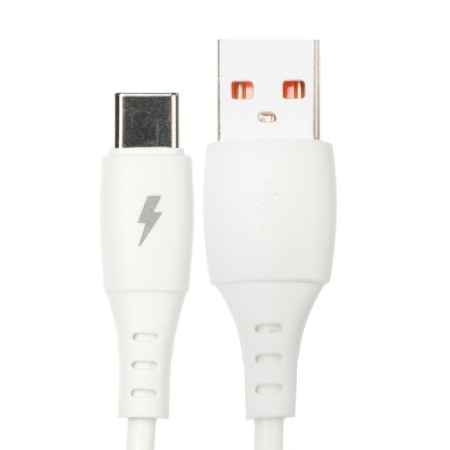 EXPLOYD EX-K-1288, Type-C-USB, 3 A, 1 m, silicone braid, white-1