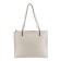 Bag women, genuine leather, beige 33x10x30 cm