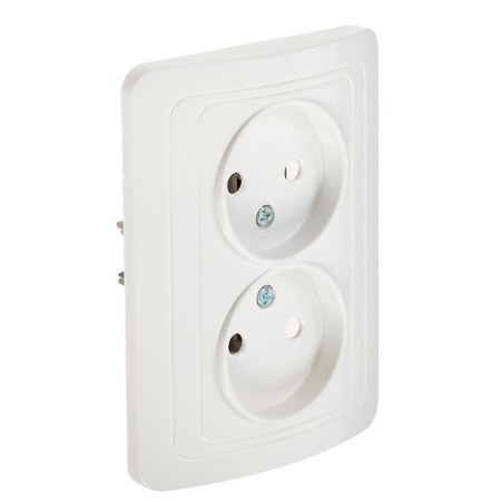 Double Luazon Lighting "ECB", 10 A, without salary, white-1