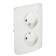 Double Luazon Lighting "ECB", 10 A, without salary, white