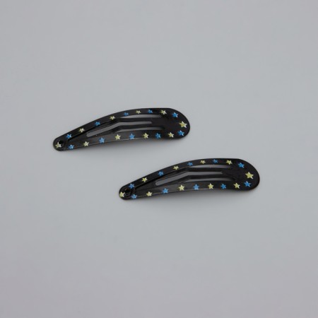 Invisibility for hair "Noch" (set 10 pcs) black-gold