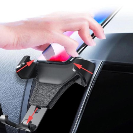 Cartage phone holder to a deflector, self-loading capture 6-9.5 cm, black