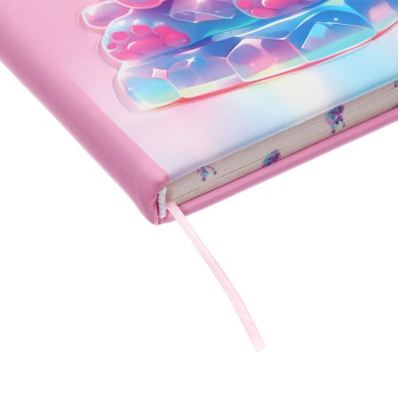 Notebook Gift Book 96l, line, color cut, PVC cover 3D Bear (17.7x12.4cm)-4