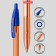 Handle Automatic Erichkrause R-301 Amber Matic, node 0.7 mm, blue ink, writing line 2000 meters