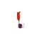 Mormyshka column with faceted ball "chameleon" (red), weight 0.5 g, size 2