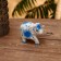 Souvenir "Elephant - Flower painting" Wood 8 cm