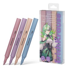 A set of 4.5 mm textbook markers 4 pieces of Erichkrause 
