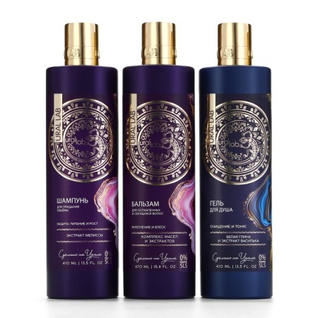 Hair balms, a complex of oils and extracts, fortification and shine, 470 ml, Ural Lab-8