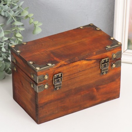 Casket wood chest "with corners" set 2 pcs 15x9x7.5 20x11.5x13 cm-4