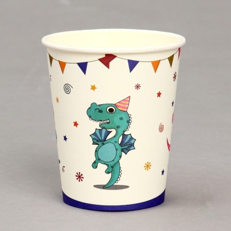 A glass of paper "happy dinosaurians", in a set of 6 pcs.-1