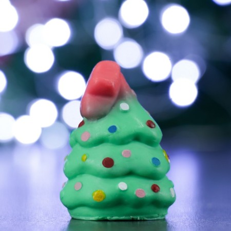 New Year's figure soap "Little Christmas tree" Saladovaya 45gr, 4x4x6cm-1