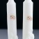 Set of wedding candles "Romance with rings", white, parental couple