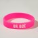 Silicone Bracelet "Oh everything" female, pink color, 20 cm