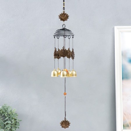 Wind Music Metal "Spiral. Lotuses" 5 bells 46 cm