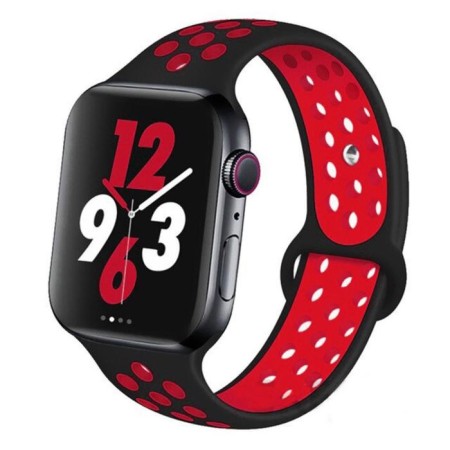 Smart watch strap, with perforation, 42 mm, l = 23 cm, silicone