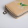 Lightning wallet, card for cards, for coins, beige color
