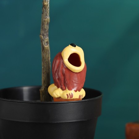 Waster "Lion" for indoor and garden plants, yellow, Kungur ceramics, 0.2l, 6cm-2