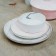 Ceramic pies "Marble", D = 15 cm, pink color