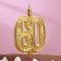 Candle for the cake figure "Jubilee" 60, gold, 9.7 cm,