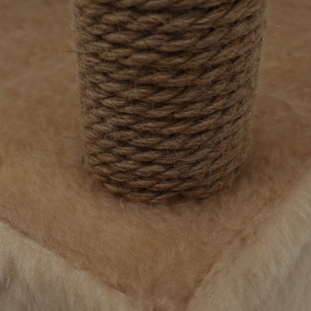 Complex for cats with a claw, with a house and 2 shelves, 37 x 37 x 120 cm, beige-5