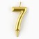Candle for the cake, the number "7", gold.