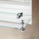Wall mirror, with sandblasting graphics, 60 x 40 cm, with a shelf, 2 brackets