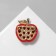 Brooch "Apple" with hearts, color in gold