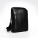 Male bag over the shoulder, Textura, artificial leather, black color