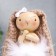 Polystone souvenir "Zayushka with a bow in a downy skirt" 27x5.8.8 cm