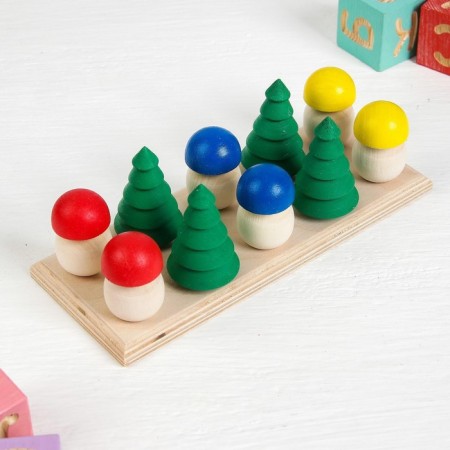 Account material "Christmas trees and mushrooms in a clearing"-1