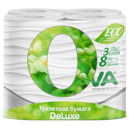 OVA toilet paper, 3 layers, 8 rolls-1
