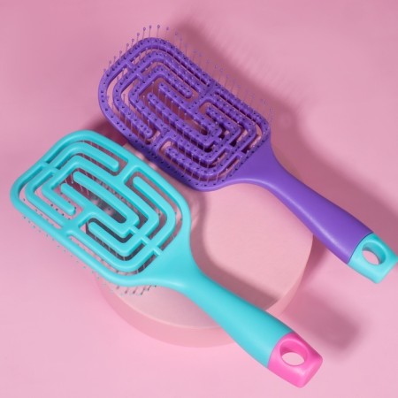 The comb is massage, wide, ventilated, 8 × 24.5 cm, color mix-1