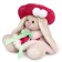Soft toy "Bunny mi in a skirt and raspberry beret", 15 cm