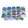 Diamond mosaic with a partial filling on the subframe of Lilia, 50 x 60 cm