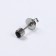 Disposable gun for piercing, earring in the “mini” kit, 4 mm, black color in silver