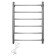 Domoterm electric heated towel rail "Aurora" 109-6, 400 x 800 mm, 6 crossbars, left
