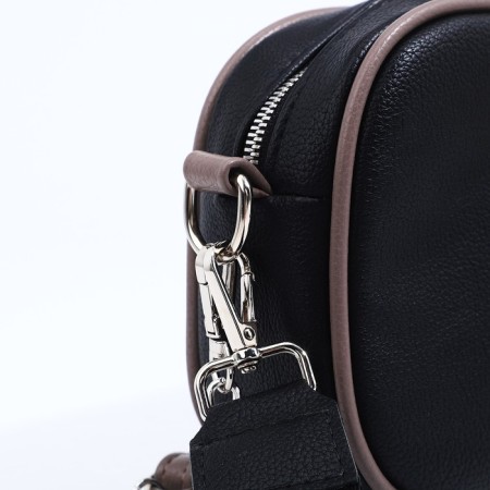 Women's bag over the shoulder, Textura, small size, black color-5