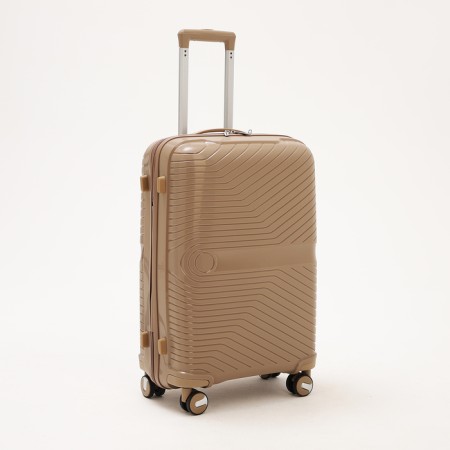 Middle suitcase 24 ", lightning department, code castle, 4 wheels, brown color-1