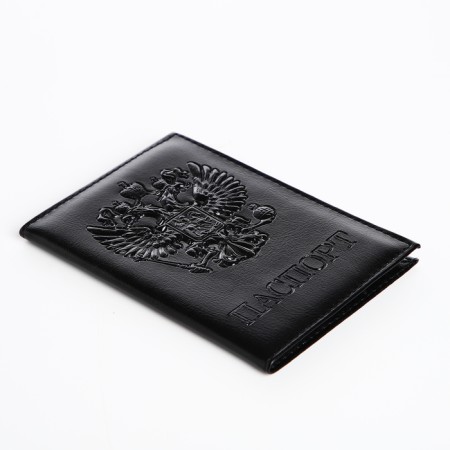 Cover for passport, black color-2