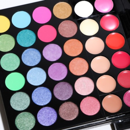 Professional set for makeup (eyelid shadows, lip gloss, blush, correctors)-2