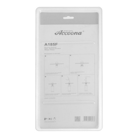 ACCOONA A185F liquid soap dispenser, 400 ml, mortise, black/matte-5