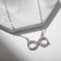 Pendant “Give Happiness” Zircon, Infinity, white in silver, 45 cm