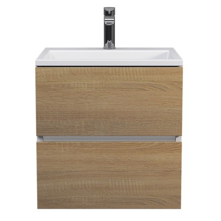 Tumbling under the Uperwood Barsa sink, 50 cm, suspended, white/oak sonom-8
