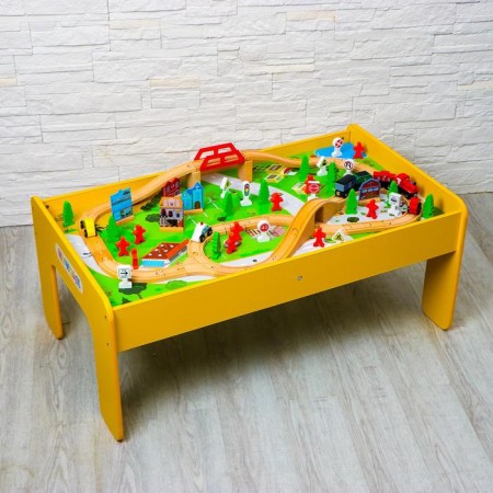 Railway, 90 elements, a table in the kit, in assembled. form: 100 × 55 × 40 cm