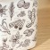 Capacity for bulk products, 1.1 liters, with decor, beige color