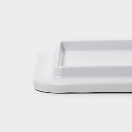 Serving dish "White East", 34.5 × 16.7 × 1.7 cm, white color-10